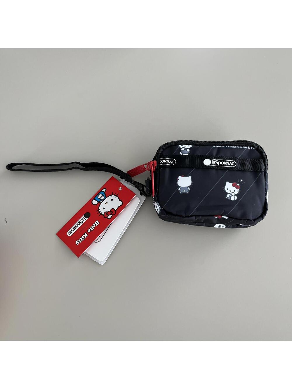 Lesportsac Hello Kitty 3zipper Wristlet Wallet NWT